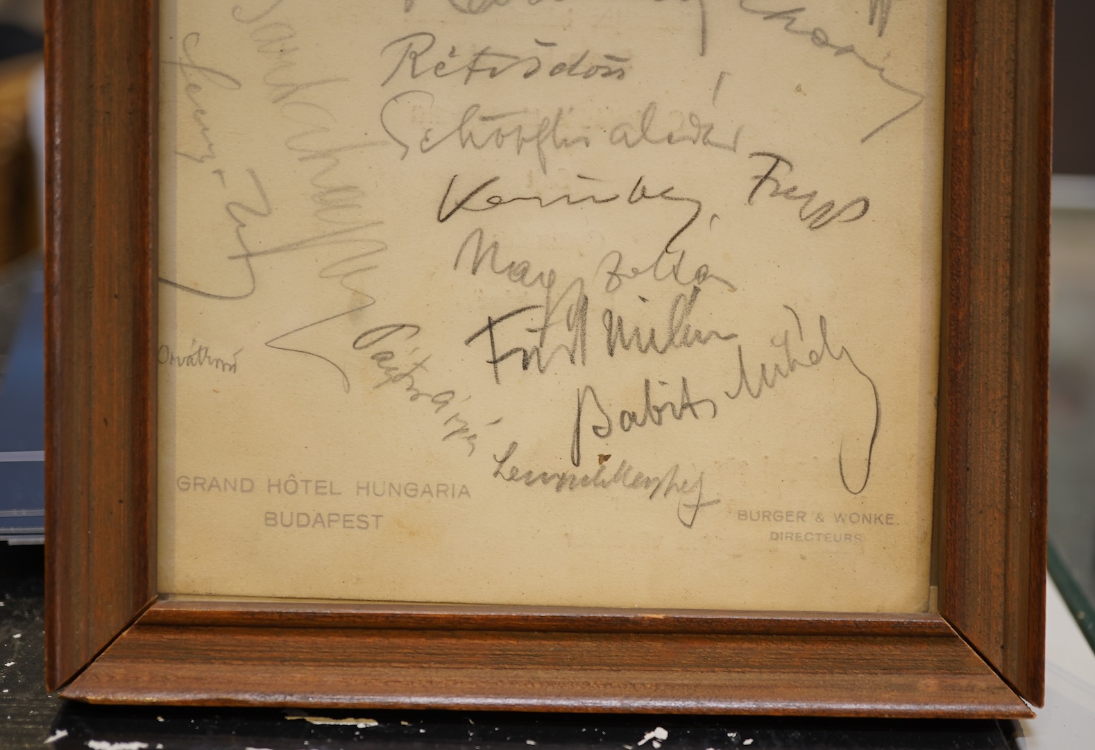First World War Interest: A signed Grand Hotel Budapest Menu, January 9th 1917